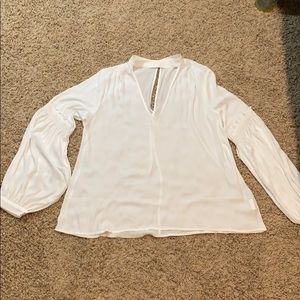 Flowy white long sleeve top